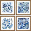 Paragon Indigo Ornament II S/4 Blue 13 X 13 X 2 Wall Art