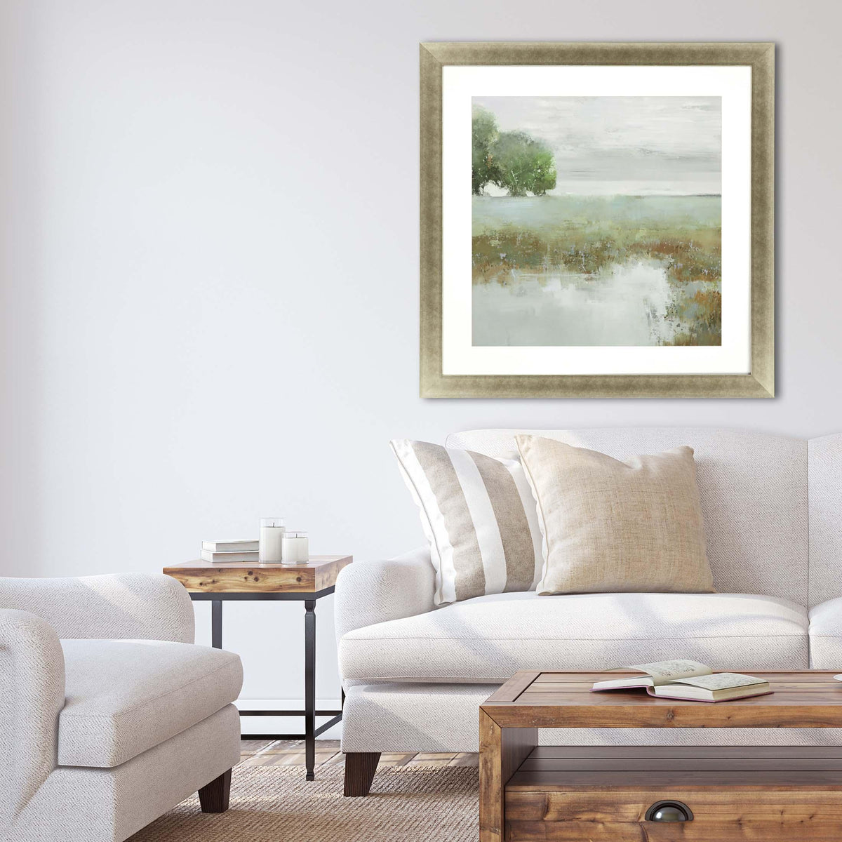 Paragon Trees and Creek I Green 42 X 42 X 2 Wall Art