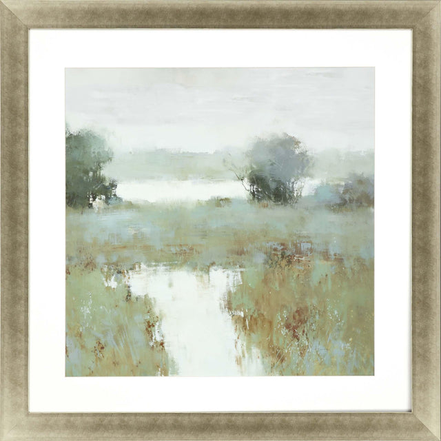 Paragon Trees and Creek II Green 42 X 42 X 2 Wall Art