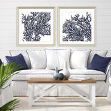Paragon Blue Coral II S/2 Blue 32 X 32 X 2 Wall Art