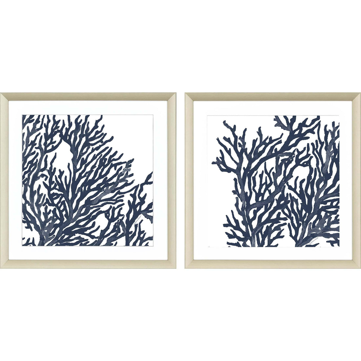 Paragon Blue Coral I S/2 Blue 32 X 32 X 2 Wall Art
