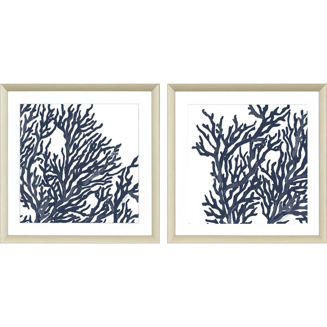 Paragon Blue Coral I S/2 Blue 32 X 32 X 2 Wall Art
