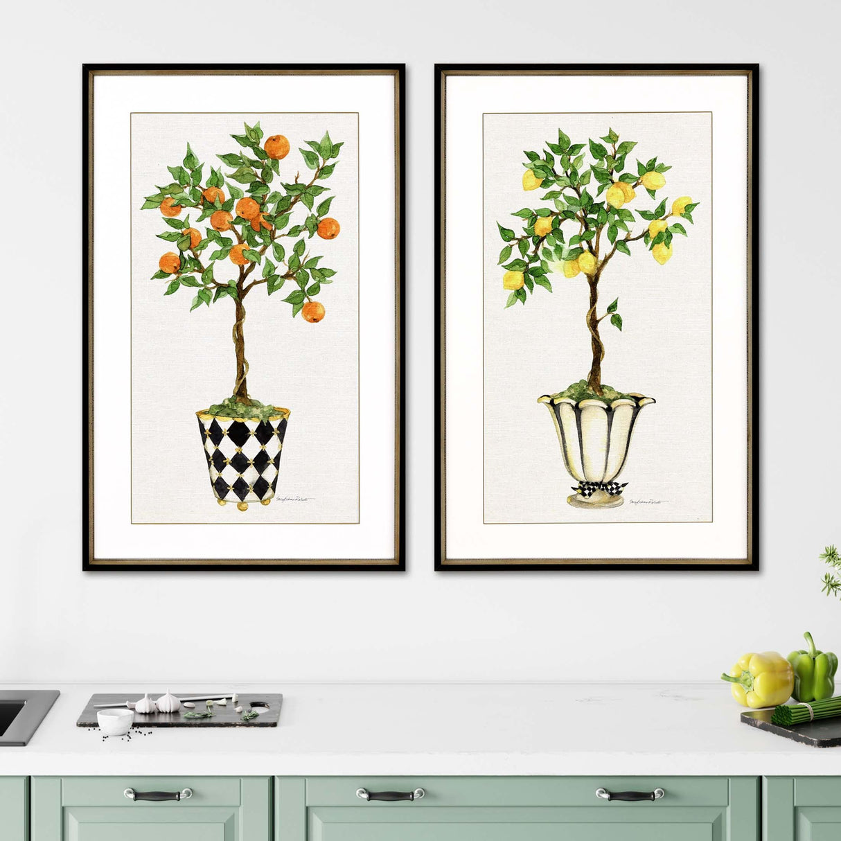 Paragon Fruit Topiary S/2 Multi 39 X 25 X 2 Wall Art