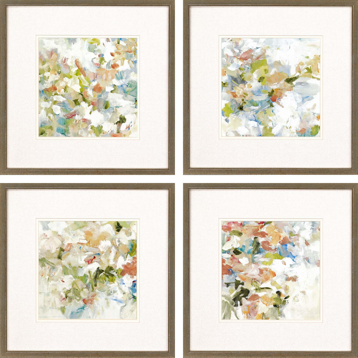 Paragon Floral Blush S/4 Multi 17 X 17 X 1 Wall Art