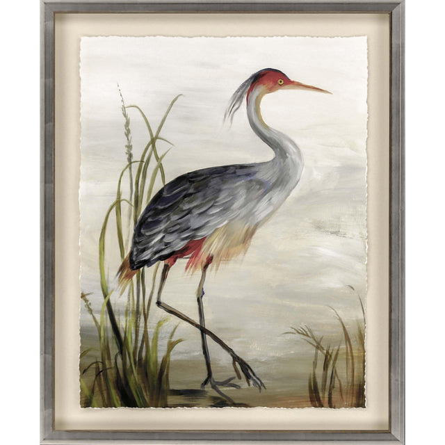 Paragon Grey Heron Study Blue 43 X 34 X 3 Wall Art