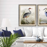 Paragon Grey Heron Study Blue 43 X 34 X 3 Wall Art