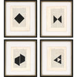 Paragon Geometrics I S/4 Black 16 X 14 X 2 Wall Art