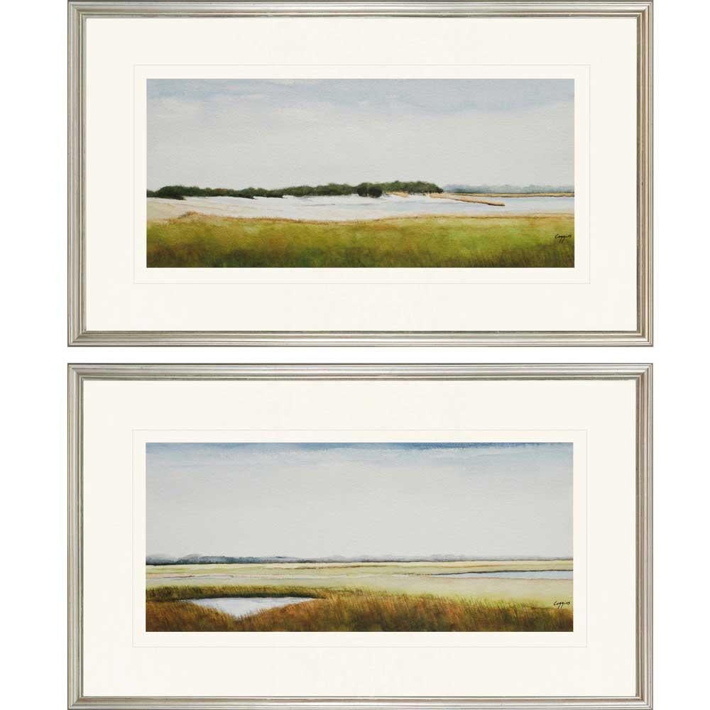 Paragon Marshlands II S/2 Blue 17 X 29 X 1 Wall Art