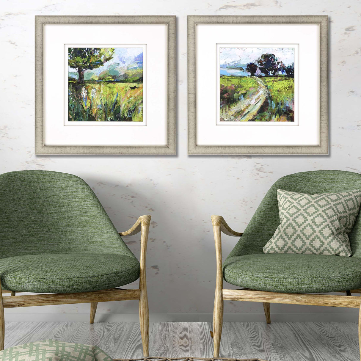 Paragon Wildflower Meadow S/2 Green 26 X 26 X 2 Wall Art
