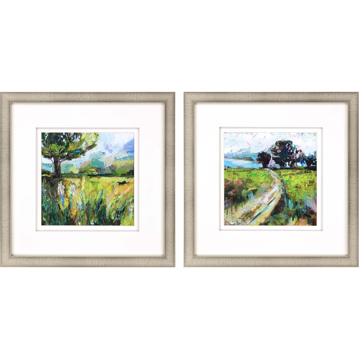 Paragon Wildflower Meadow S/2 Green 26 X 26 X 2 Wall Art