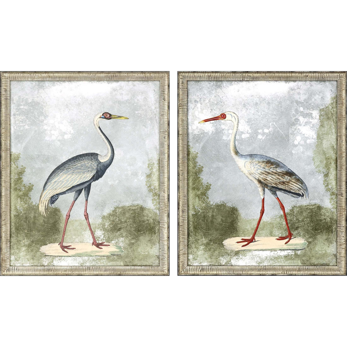 Paragon Cranes I S/2 Blue 33 X 27 X 2 Wall Art