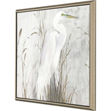 Paragon Heron in the Reeds Gray 41 X 41 X 3 Wall Art