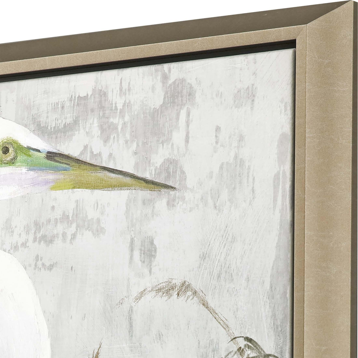 Paragon Heron in the Reeds Gray 41 X 41 X 3 Wall Art