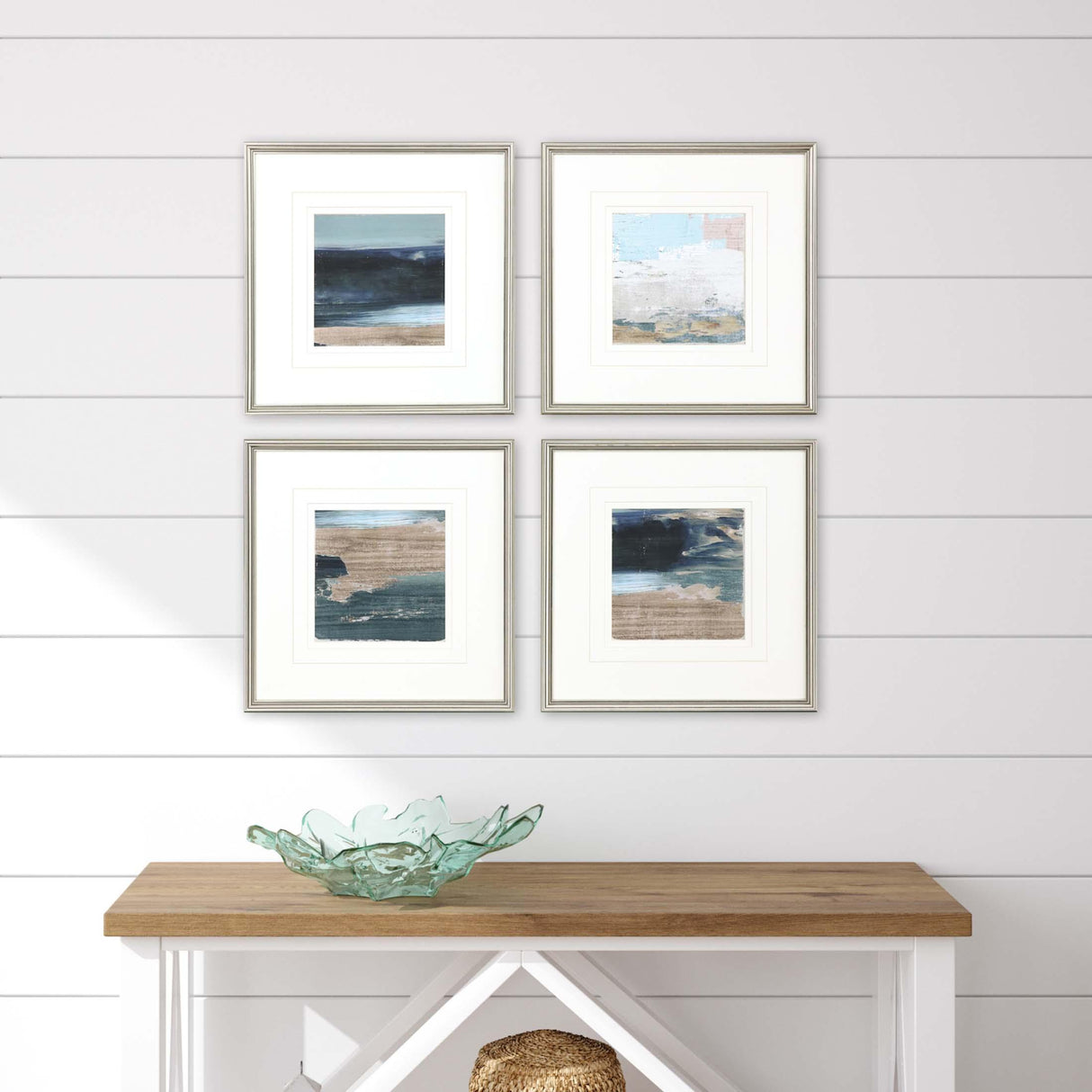 Paragon Rustic Mosaic S/4 Turquoise 20 X 20 X 1 Wall Art