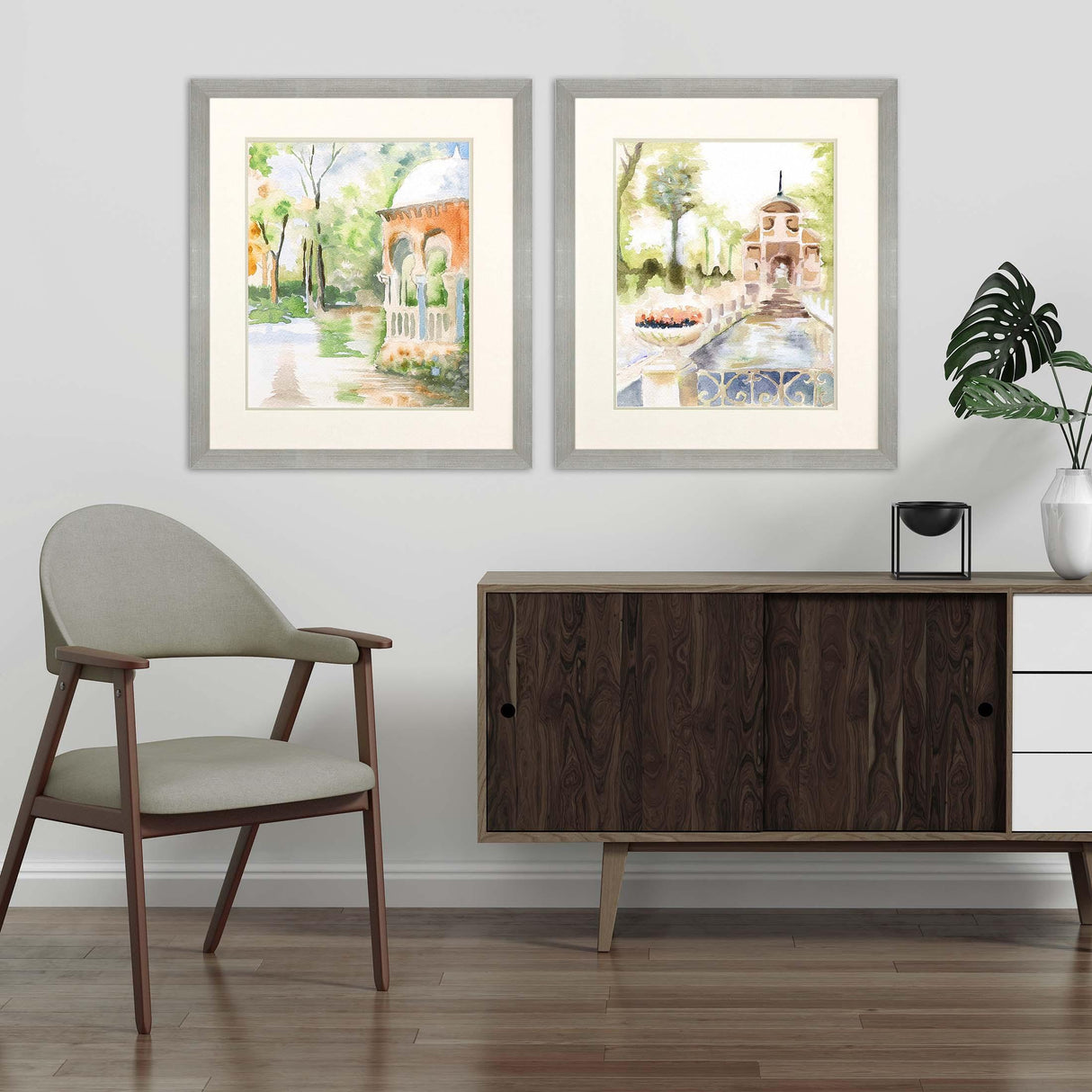 Paragon Peaceful Gardens S/2 Green 30 X 26 X 2 Wall Art