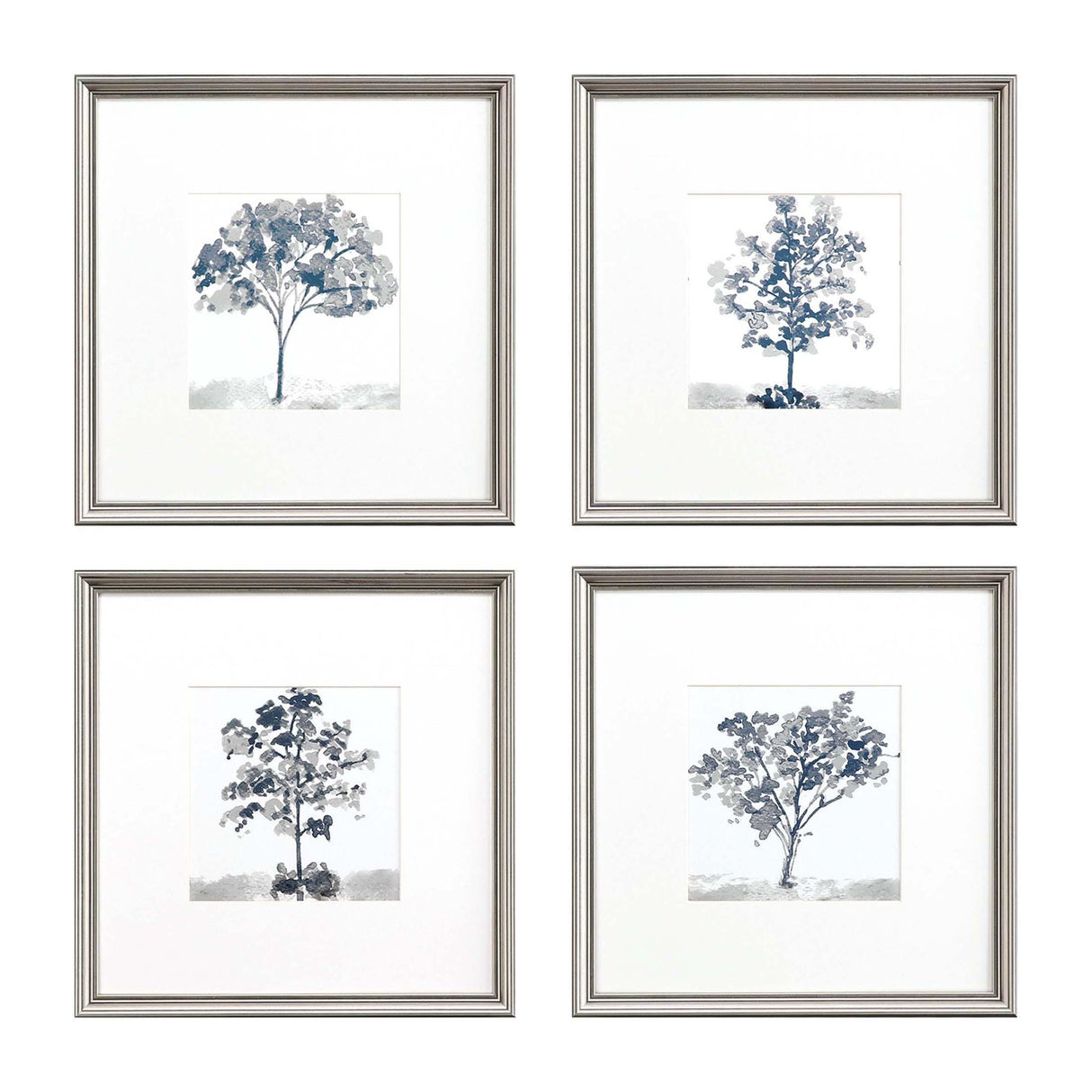 Paragon Slate Trees S/4 Blue 16 X 16 X 1 Wall Art