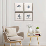 Paragon Slate Trees S/4 Blue 16 X 16 X 1 Wall Art
