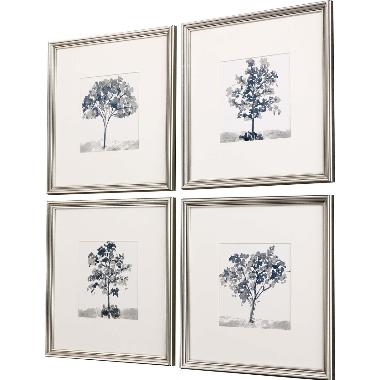 Paragon Slate Trees S/4 Blue 16 X 16 X 1 Wall Art