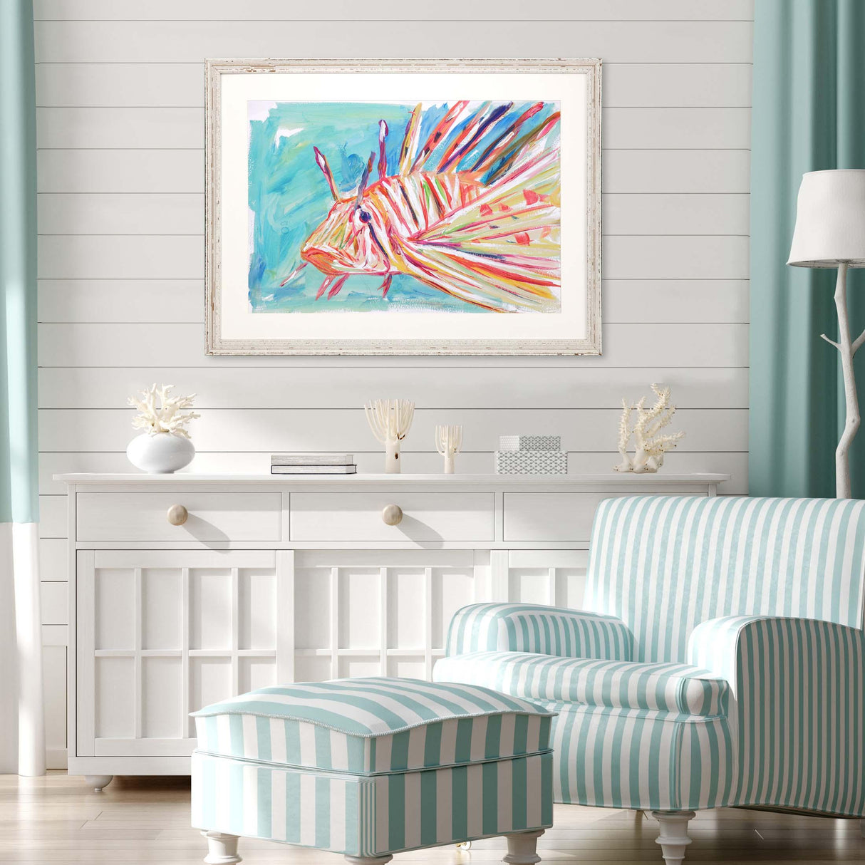 Paragon Colorful Fish Turquoise 33 X 45 X 1 Wall Art