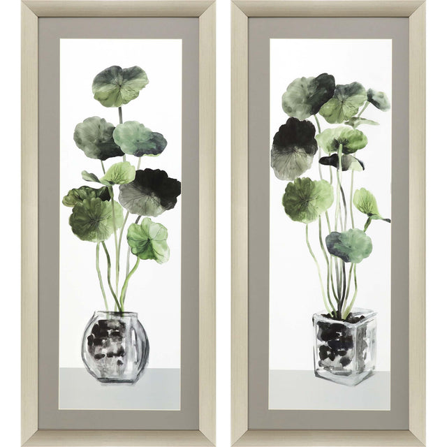 Paragon Simple Glass S/2 Green 43 X 19 X 2 Wall Art