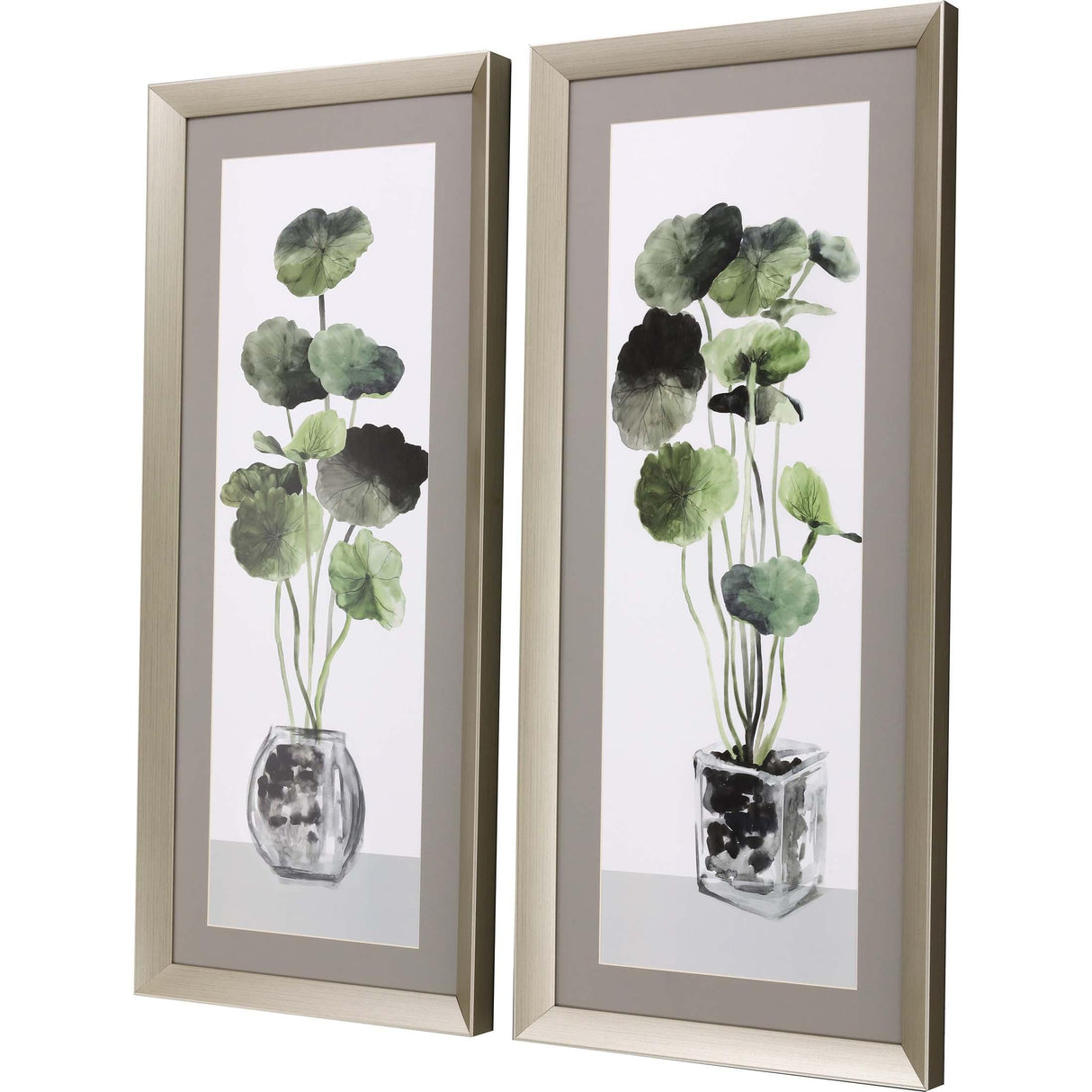 Paragon Simple Glass S/2 Green 43 X 19 X 2 Wall Art