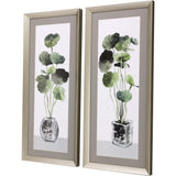 Paragon Simple Glass S/2 Green 43 X 19 X 2 Wall Art
