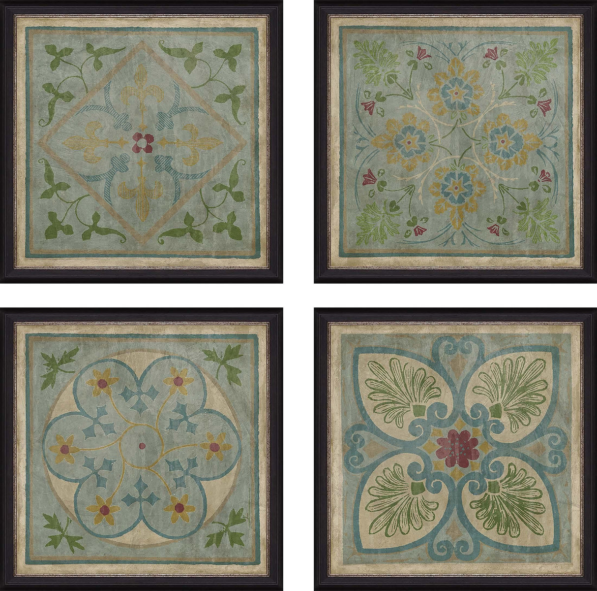 Paragon Verdigris Pattern S/4 Blue 20 X 20 X 3 Wall Art