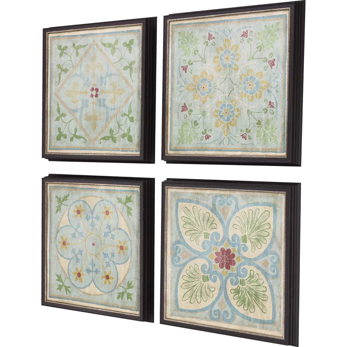 Paragon Verdigris Pattern S/4 Blue 20 X 20 X 3 Wall Art