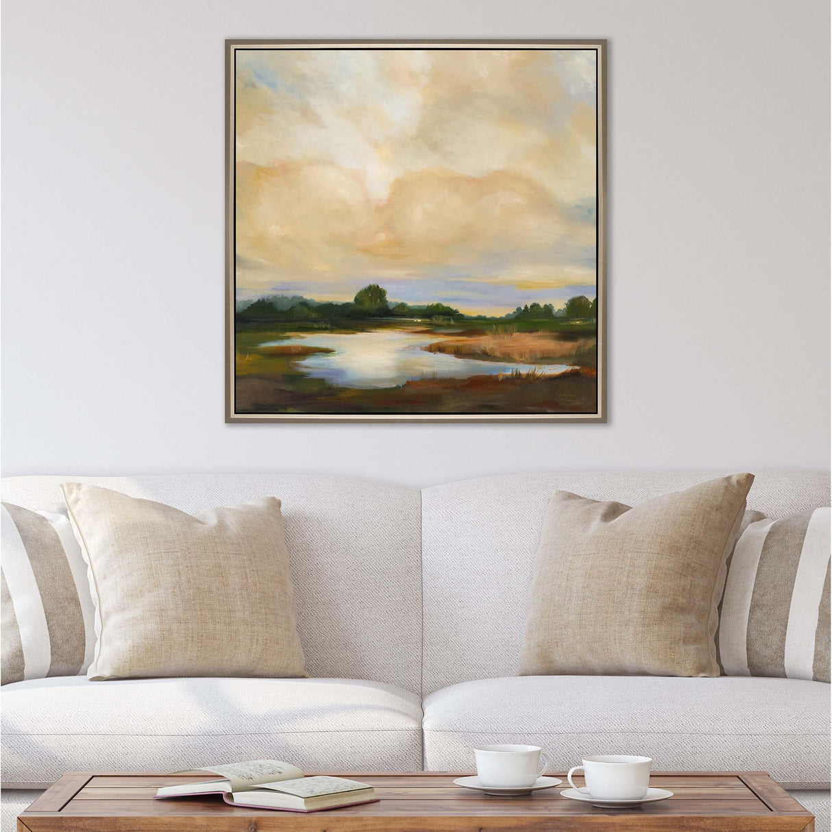 Paragon Sunset Hues Green 43 X 43 X 3 Wall Art