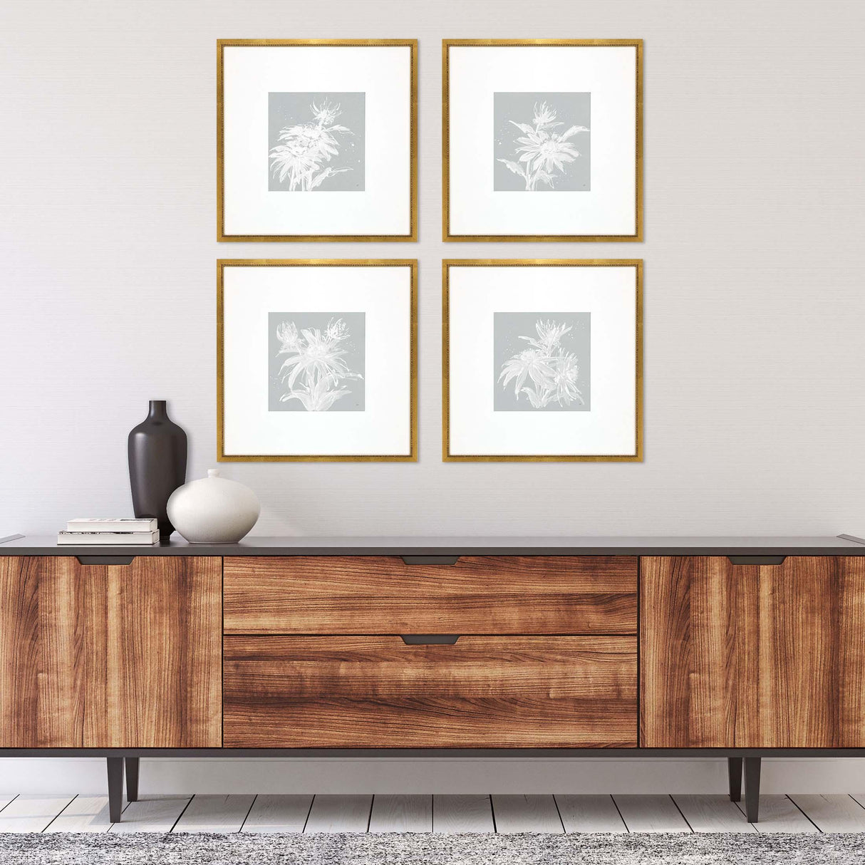 Paragon Echinacea S/4 Blue 20 X 20 X 1 Wall Art