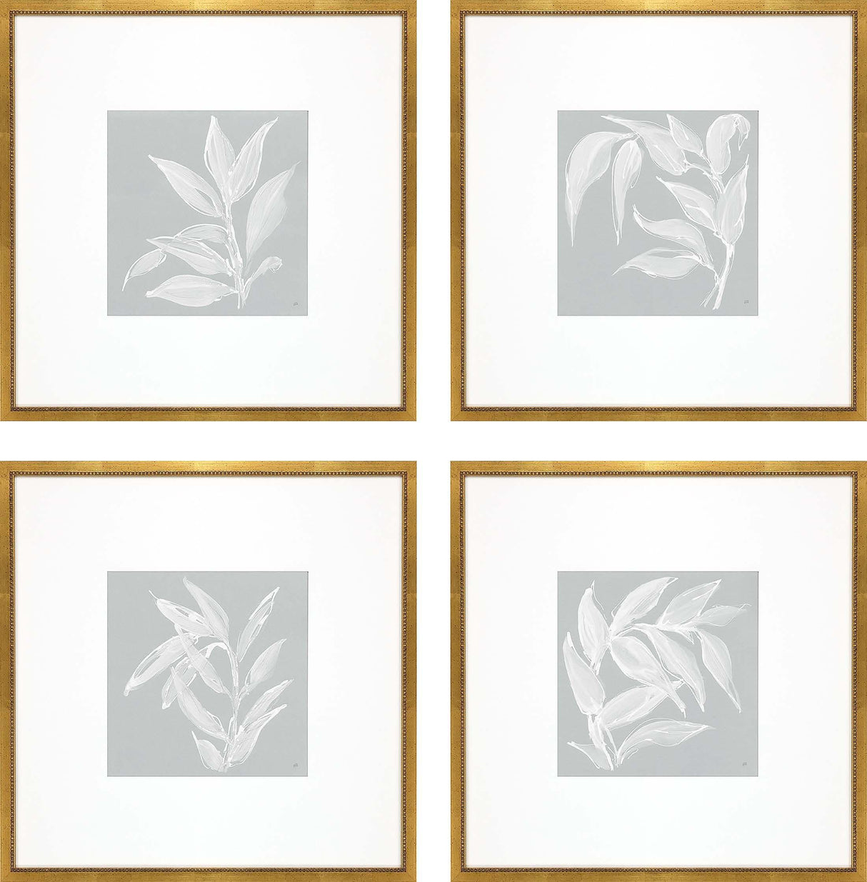 Paragon Leaf Study S/4 Blue 20 X 20 X 1 Wall Art