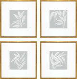 Paragon Leaf Study S/4 Blue 20 X 20 X 1 Wall Art