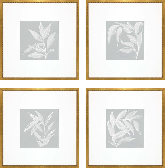 Paragon Leaf Study S/4 Blue 20 X 20 X 1 Wall Art