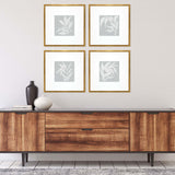 Paragon Leaf Study S/4 Blue 20 X 20 X 1 Wall Art
