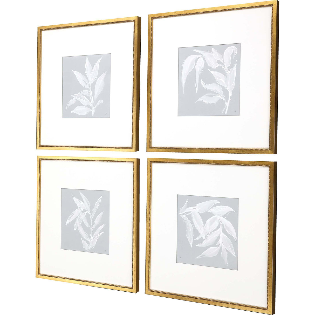 Paragon Leaf Study S/4 Blue 20 X 20 X 1 Wall Art