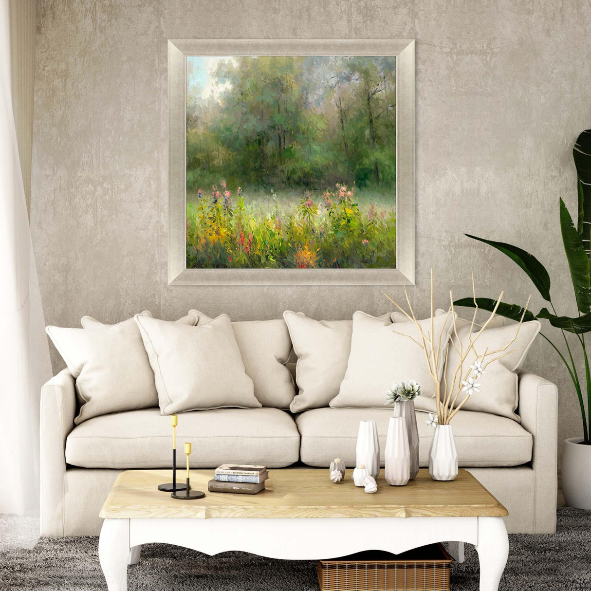 Paragon Wildflowers and Woods Green 41 X 41 X 2 Wall Art