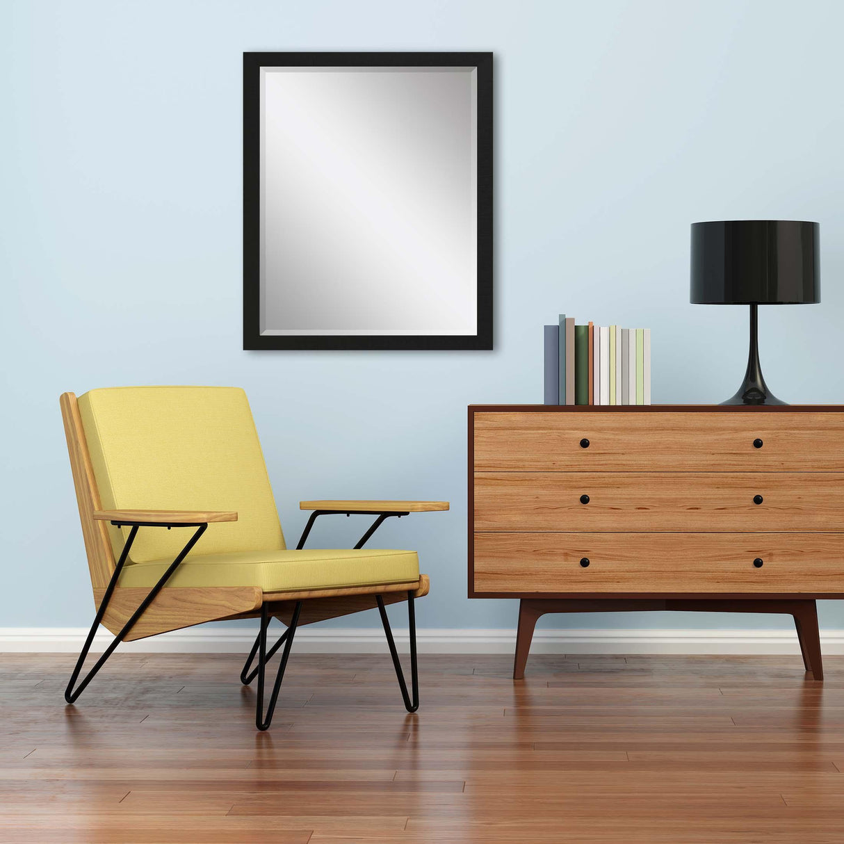 Paragon #869 22 x 28 Beveled Black 31 X 25 X 2 Wall Mirror