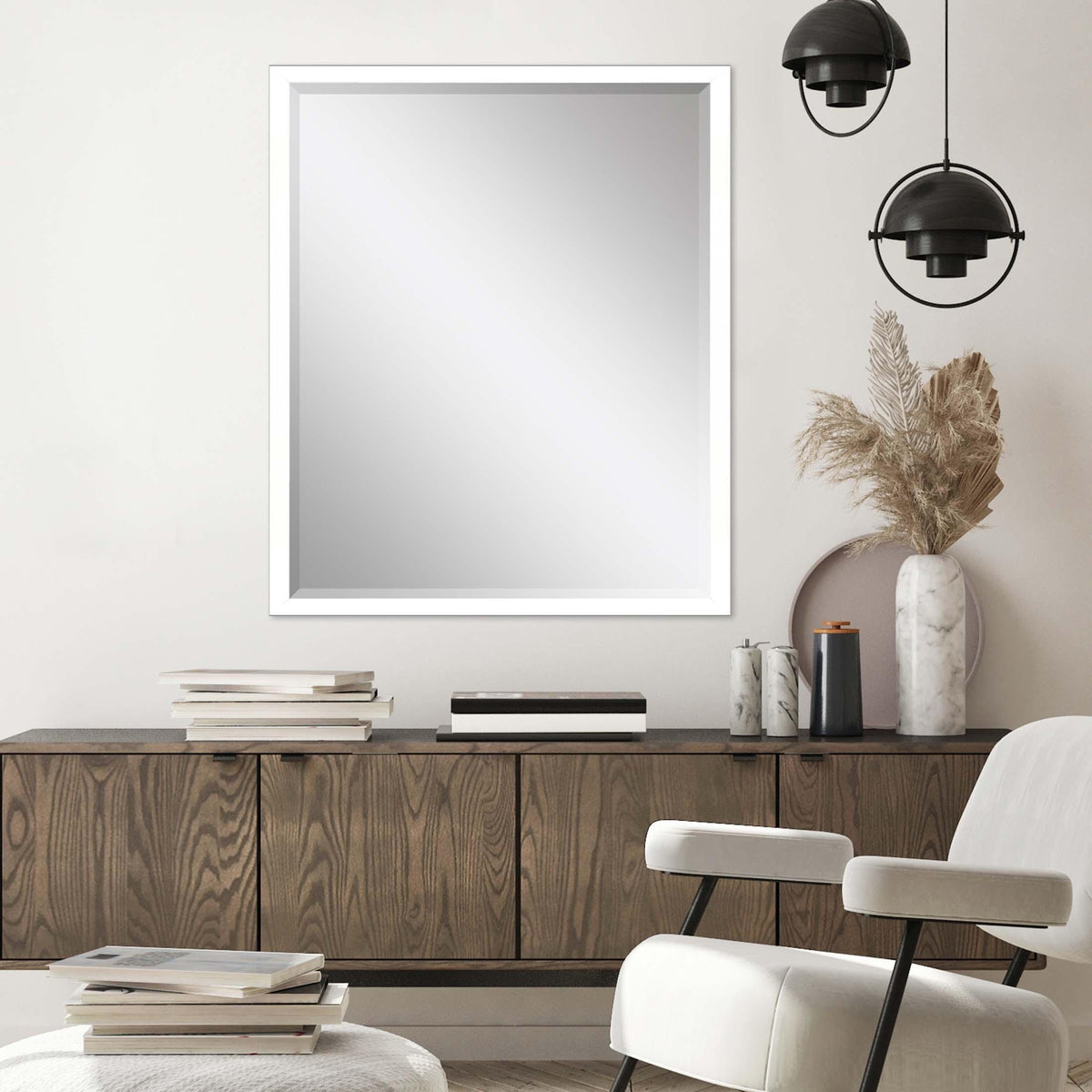 Paragon #867 22 x 28 Beveled White 30 X 24 X 3 Wall Mirror
