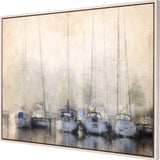 Paragon Sailboats in Fog Blue 38 X 50 X 3 Wall Art