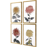 Paragon Chrysanthemum S/4 Green 25 X 17 X 1 Wall Art