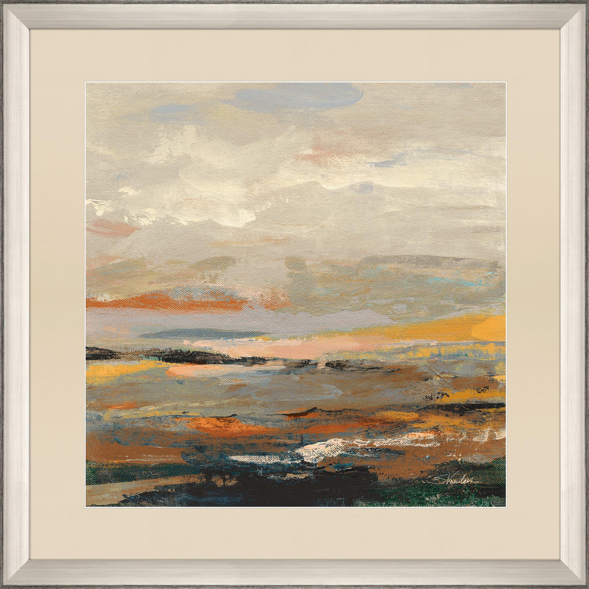 Paragon Warm Bay I Orange 36 X 36 X 3 Wall Art