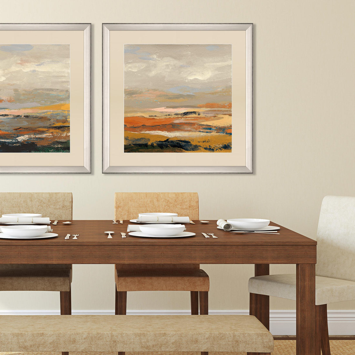 Paragon Warm Bay II Orange 36 X 36 X 3 Wall Art