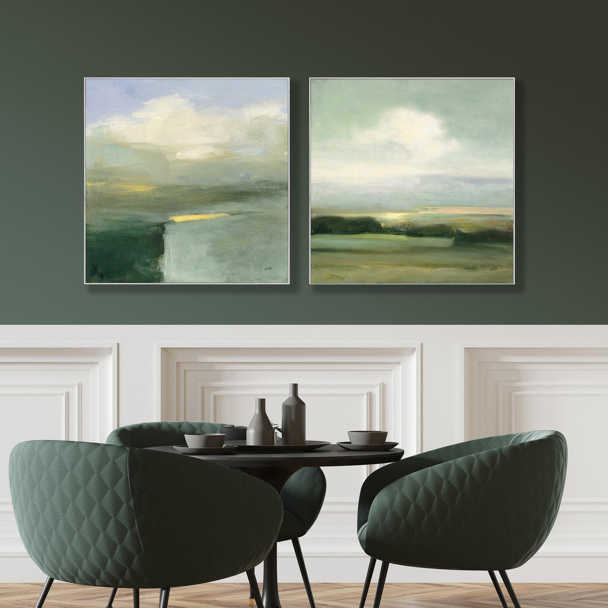 Paragon View S/2 Green 24 X 24 X 2 Wall Art