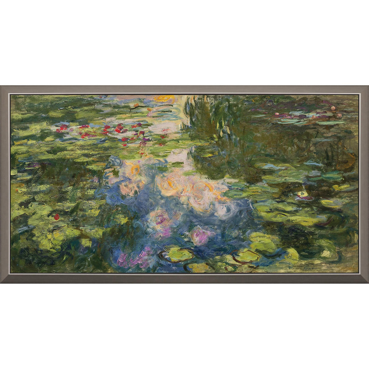 Paragon La Bassin aux Nympheas Blue 27 X 51 X 2 Wall Art