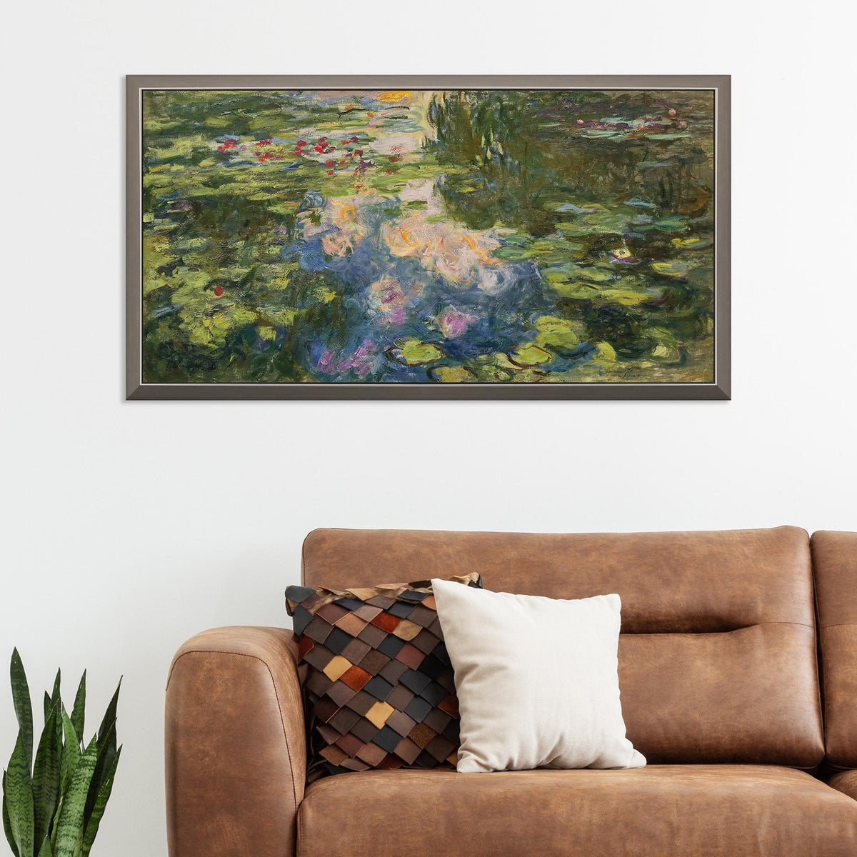 Paragon La Bassin aux Nympheas Blue 27 X 51 X 2 Wall Art