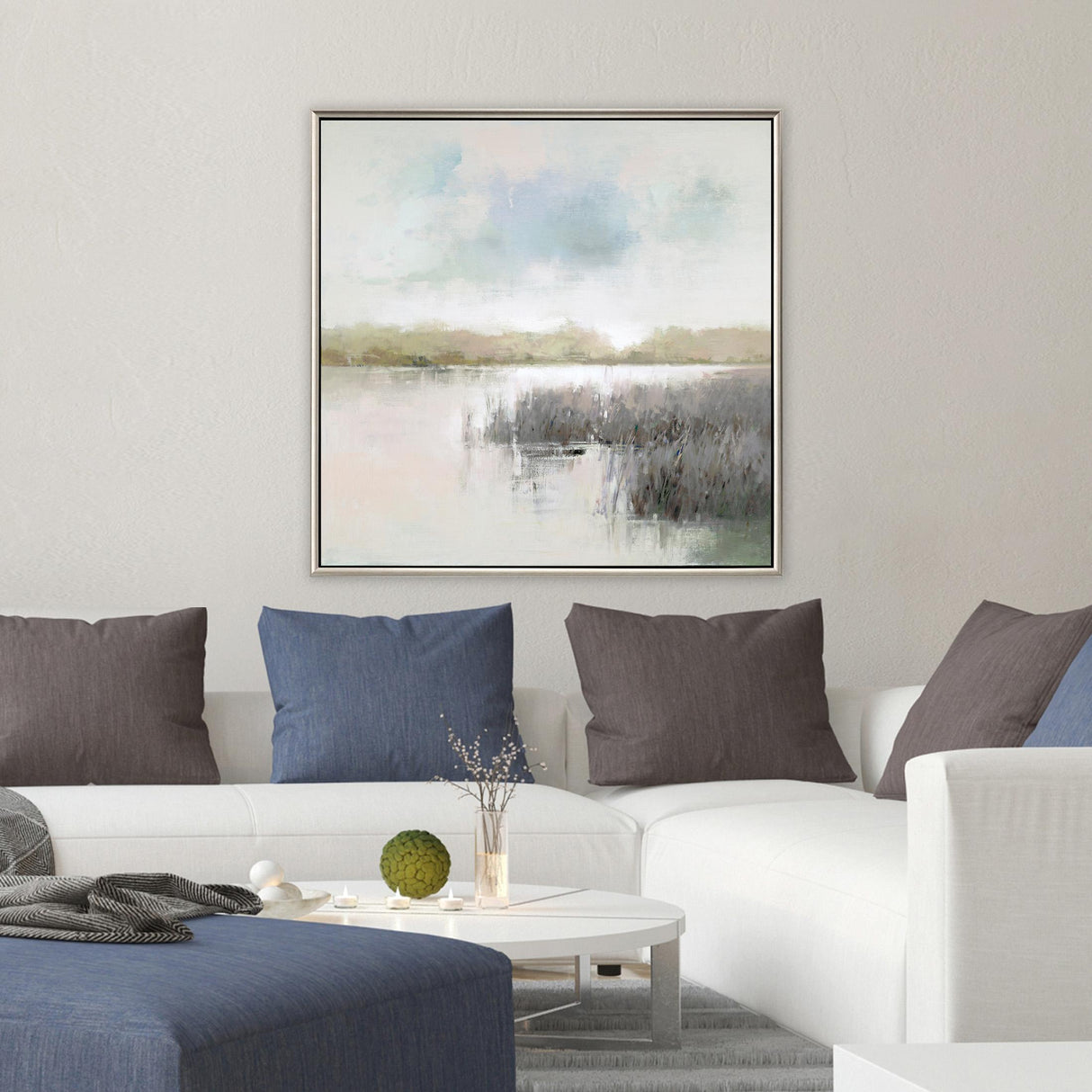 Paragon Dawn Glow Blue 50 X 50 X 3 Wall Art