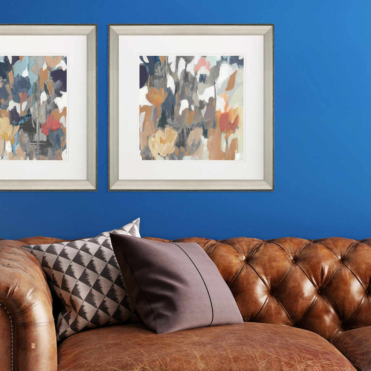 Paragon Corner Flower Stand II Blue 38 X 38 X 3 Wall Art