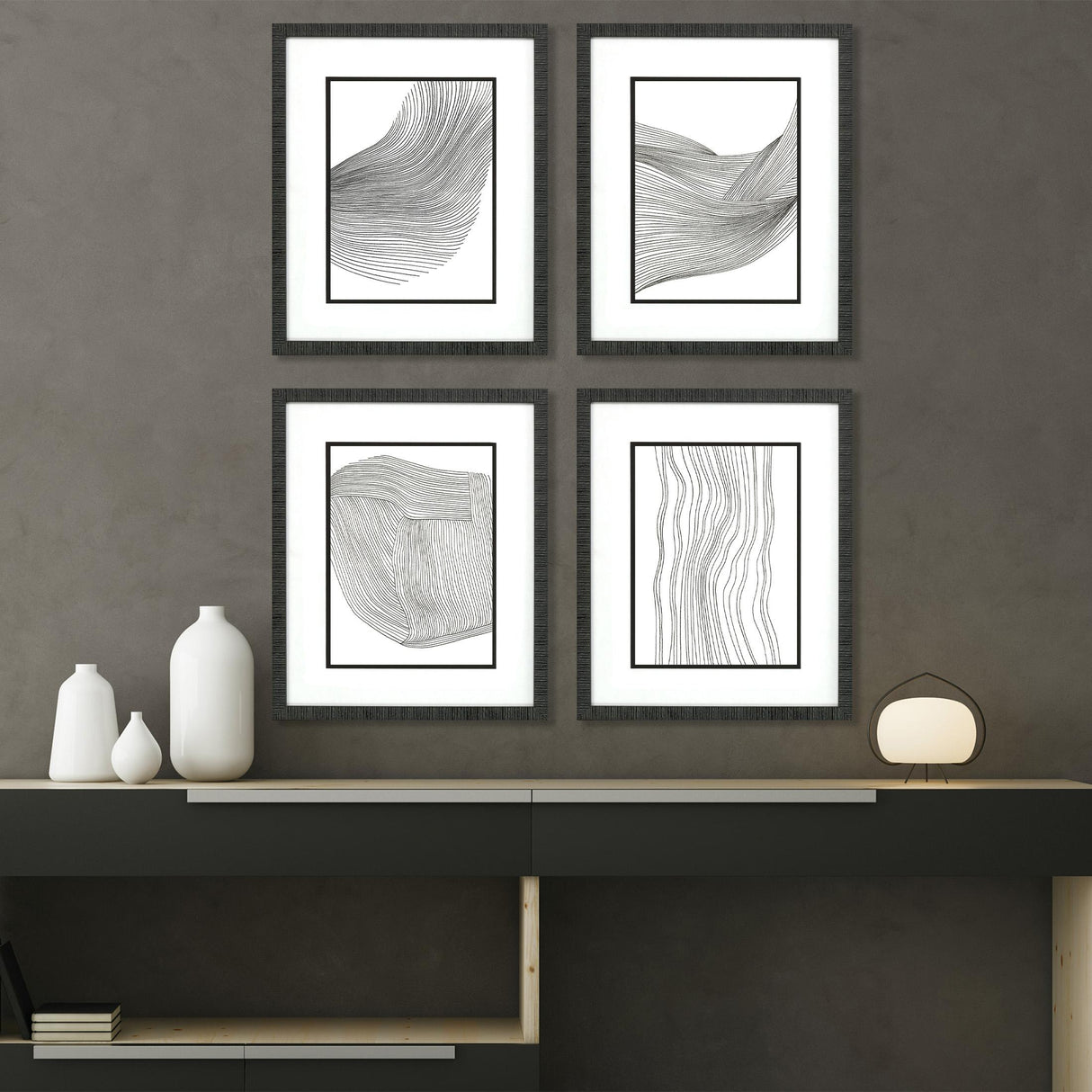 Paragon Linear Acoustic S/4 Black 24 X 20 X 2 Wall Art