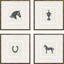 Paragon Equestrian S/4 Black 20 X 20 X 1 Wall Art