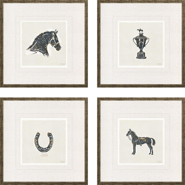 Paragon Equestrian S/4 Black 20 X 20 X 1 Wall Art